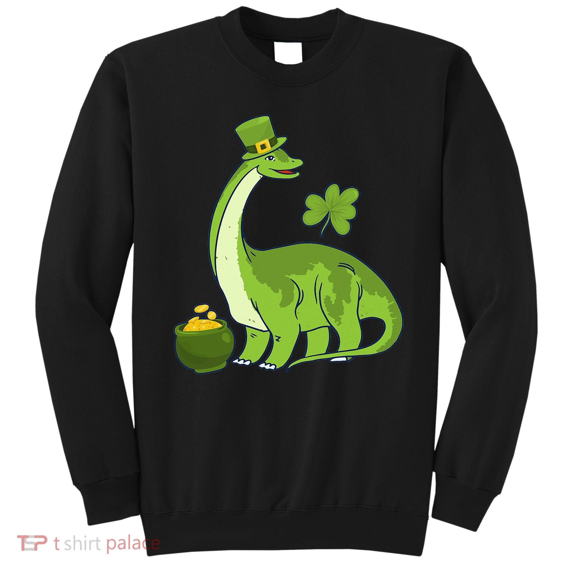 Leprechaun Dinosaur Shamrock St Patricks Day Animal Irish Sweatshirt