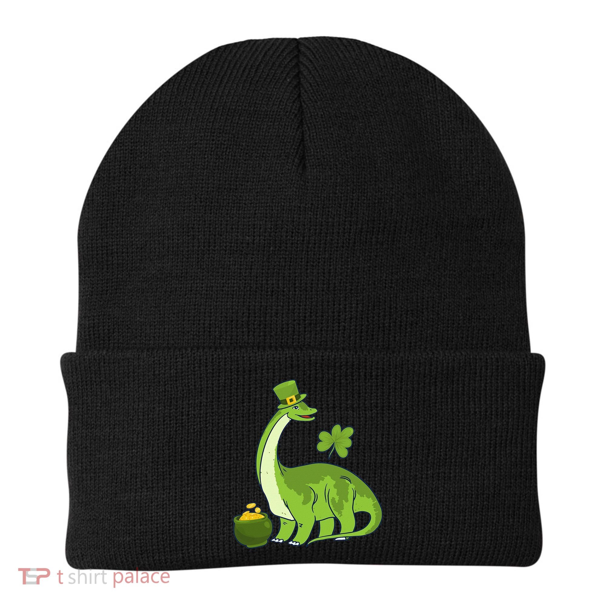 Leprechaun Dinosaur Shamrock St Patricks Day Animal Irish Beanie