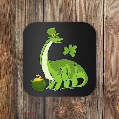 Leprechaun Dinosaur Shamrock St Patricks Day Animal Irish Coaster