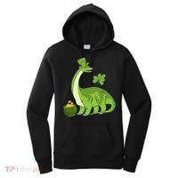 Leprechaun Dinosaur Shamrock St Patricks Day Animal Irish Women's Hoodie thumb 0