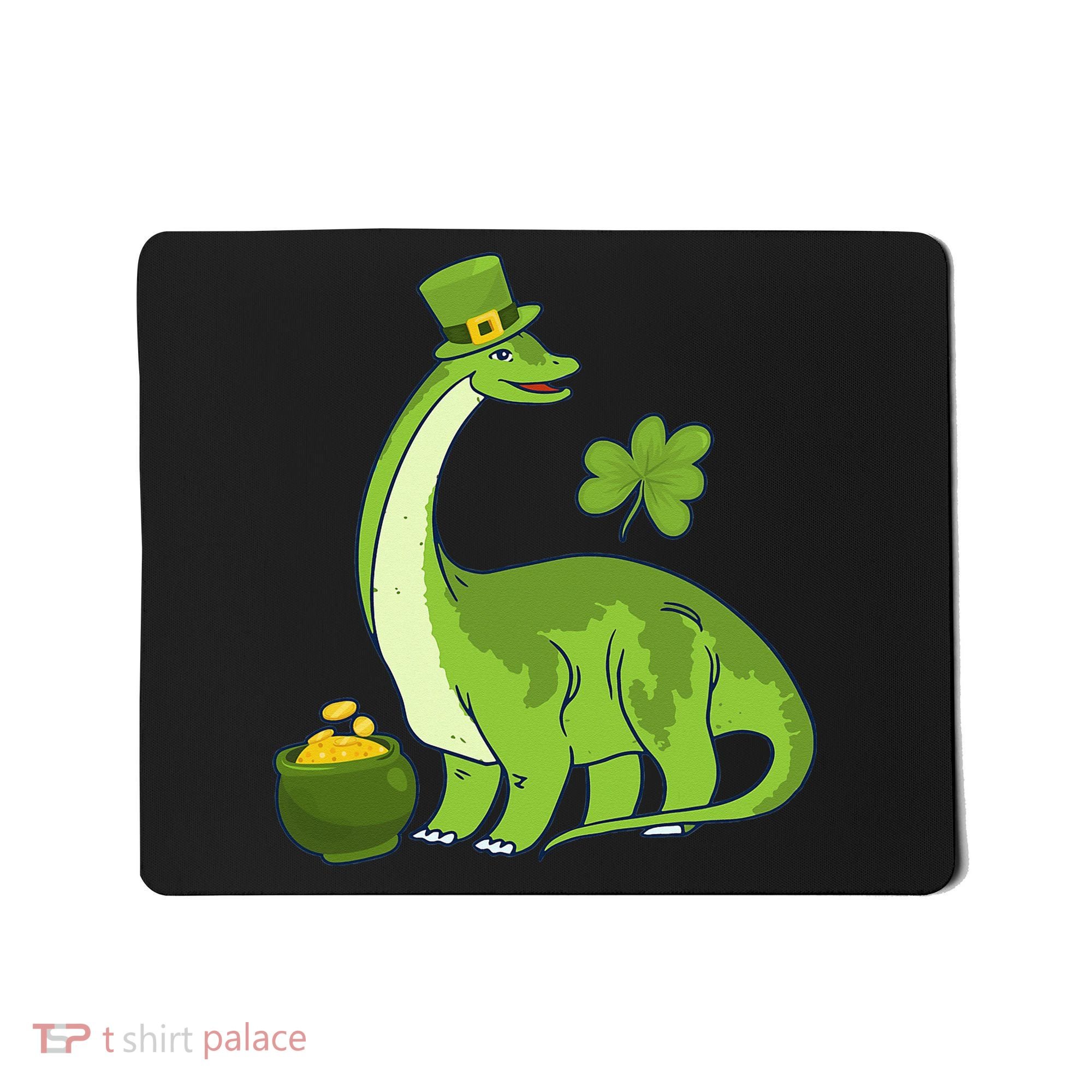 Leprechaun Dinosaur Shamrock St Patricks Day Animal Irish Mousepad