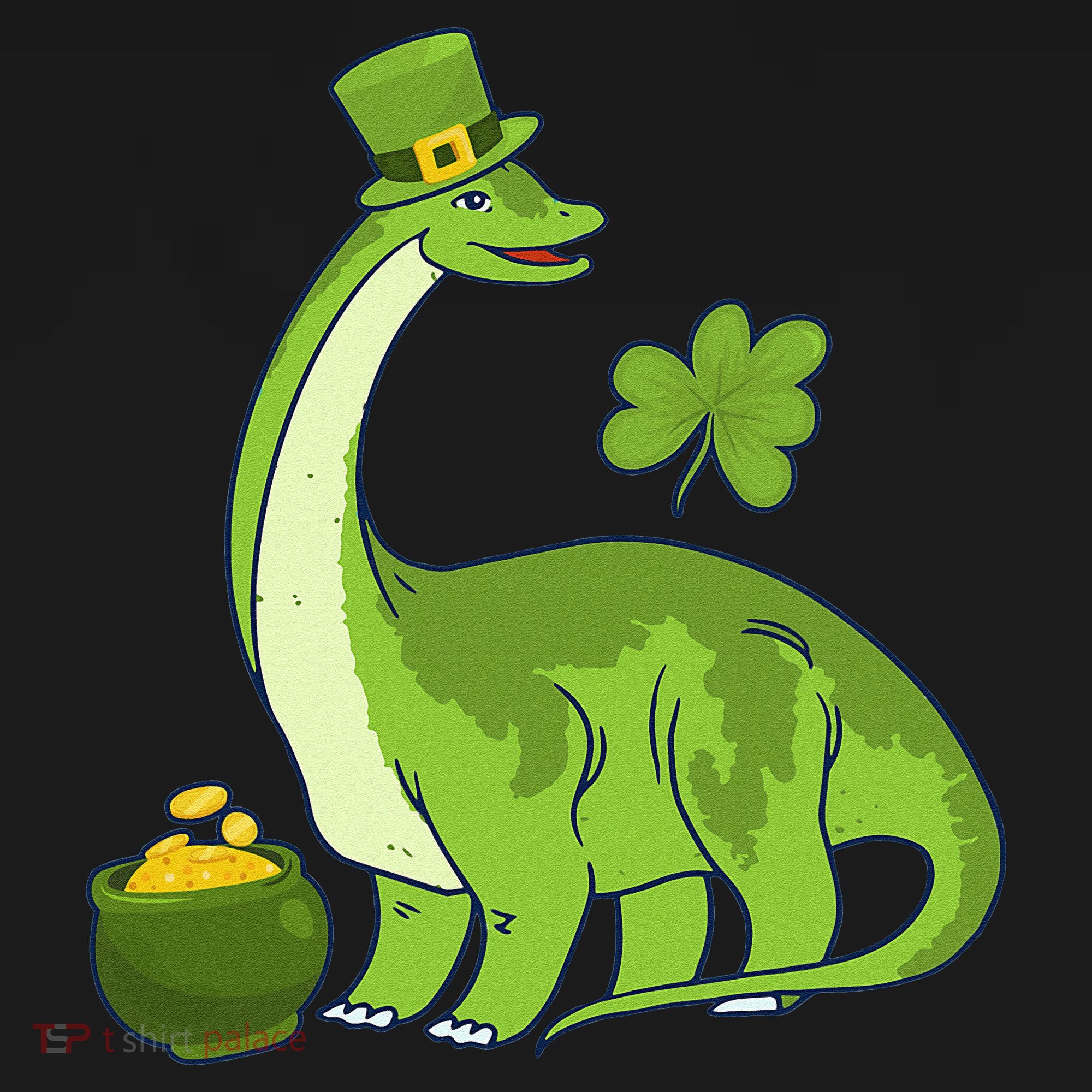 Leprechaun Dinosaur Shamrock St Patricks Day Animal Irish Baby Bodysuit