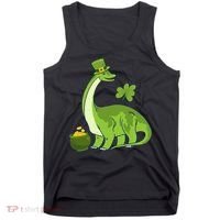 Leprechaun Dinosaur Shamrock St Patricks Day Animal Irish Tank Top thumb 0