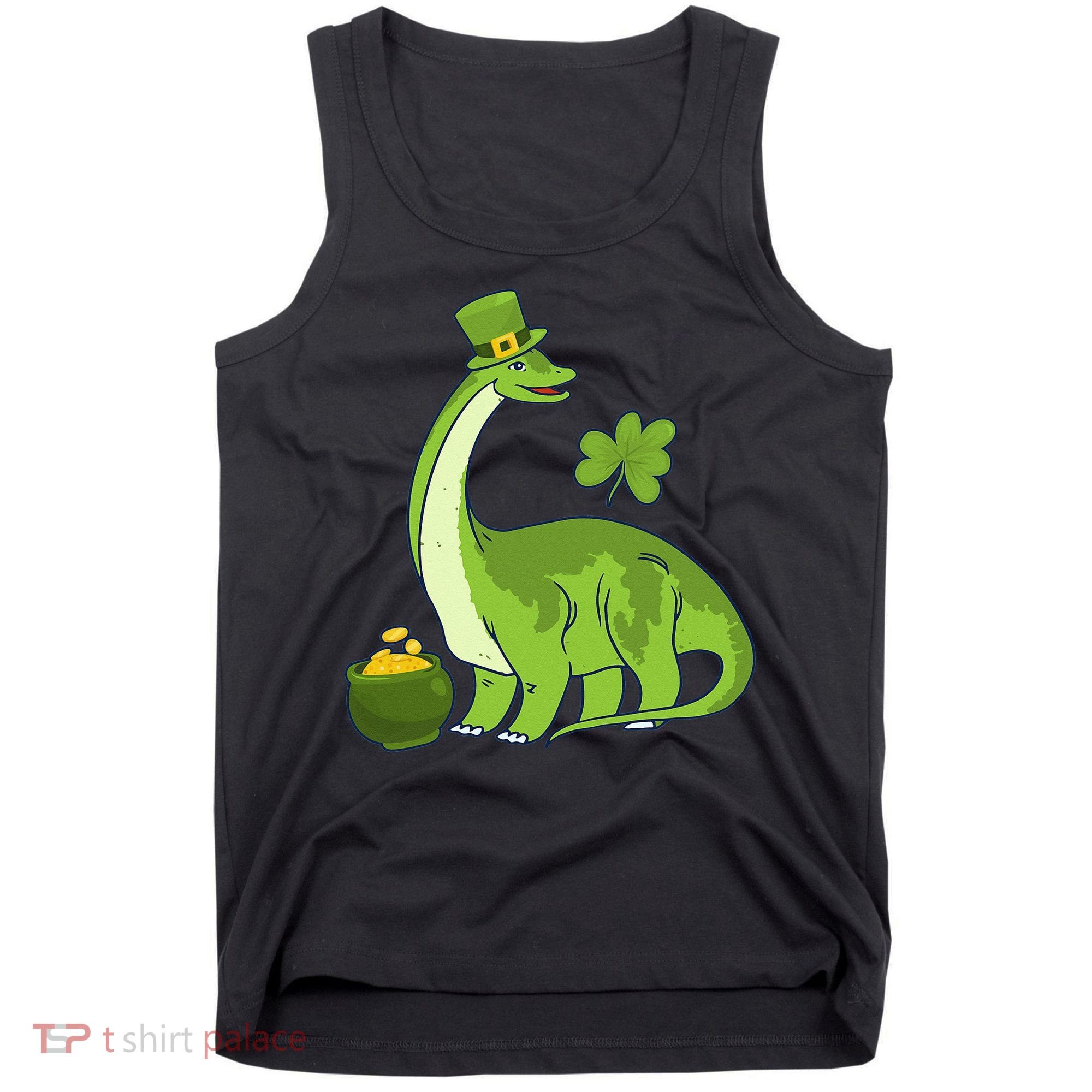 Leprechaun Dinosaur Shamrock St Patricks Day Animal Irish Tank Top