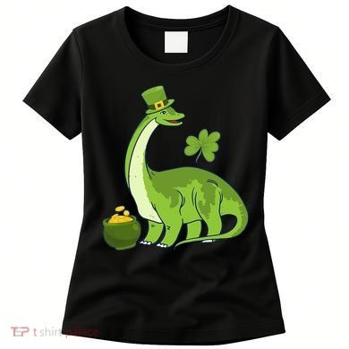 Leprechaun Dinosaur Shamrock St Patricks Day Animal Irish Women's T-Shirt