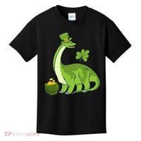 Leprechaun Dinosaur Shamrock St Patricks Day Animal Irish Kids T-Shirt thumb 0