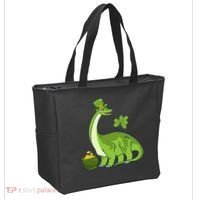 Leprechaun Dinosaur Shamrock St Patricks Day Animal Irish Tote Bag thumb 2