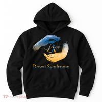 Love Down Syndrome Awareness Gold Blue Ribbon Down Syndrome Warrior Hoodie thumb 0