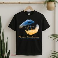 Love Down Syndrome Awareness Gold Blue Ribbon Down Syndrome Warrior T-Shirt thumb 2