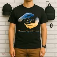 Love Down Syndrome Awareness Gold Blue Ribbon Down Syndrome Warrior T-Shirt thumb 6