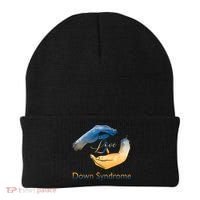 Love Down Syndrome Awareness Gold Blue Ribbon Down Syndrome Warrior Beanie thumb 0