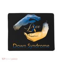 Love Down Syndrome Awareness Gold Blue Ribbon Down Syndrome Warrior Mousepad thumb 0