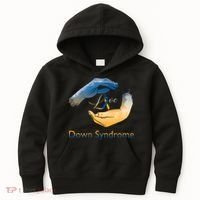 Love Down Syndrome Awareness Gold Blue Ribbon Down Syndrome Warrior Kids Hoodie thumb 0