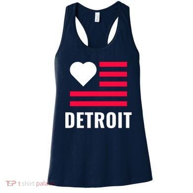 Love Detroit Simple Flag Type Women's Tank Top