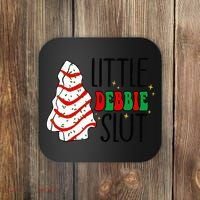Littie Debbie Slut Funny Christmas Tree Cakes Xmas  Coaster thumb 0