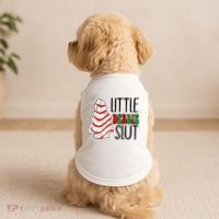 Littie Debbie Slut Funny Christmas Tree Cakes Xmas  Doggie Tank thumb 2