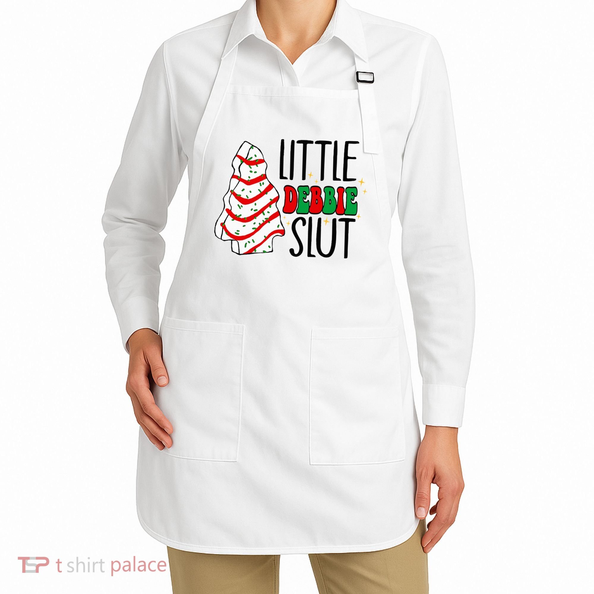 Littie Debbie Slut Funny Christmas Tree Cakes Xmas  Apron