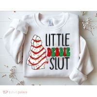 Littie Debbie Slut Funny Christmas Tree Cakes Xmas  Sweatshirt thumb 2