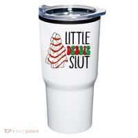 Littie Debbie Slut Funny Christmas Tree Cakes Xmas  Tumbler thumb 0