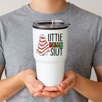 Littie Debbie Slut Funny Christmas Tree Cakes Xmas  Tumbler thumb 2