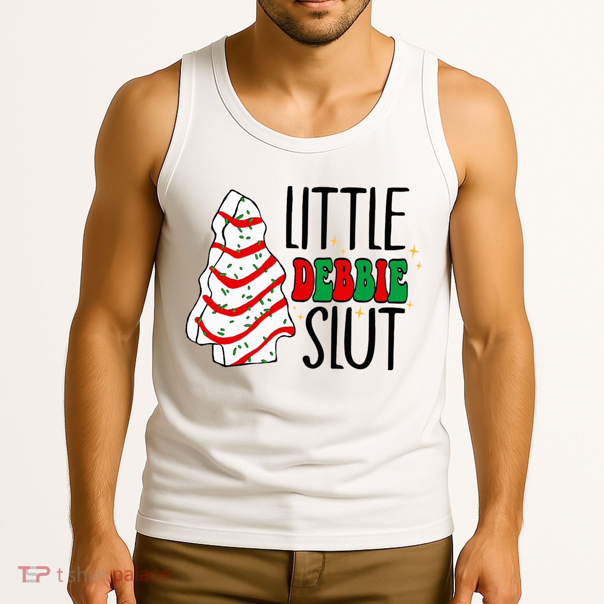 Littie Debbie Slut Funny Christmas Tree Cakes Xmas  Tank Top