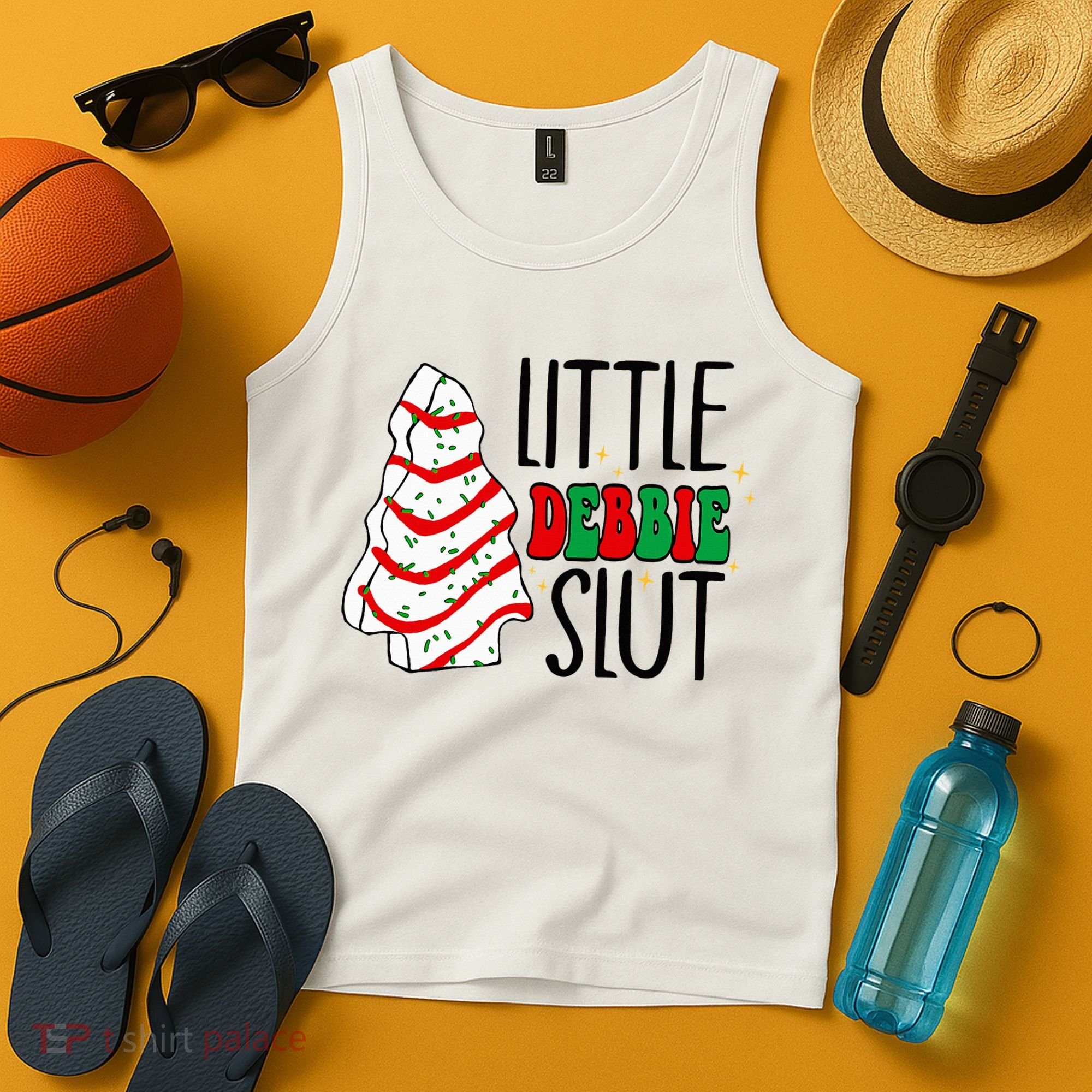 Littie Debbie Slut Funny Christmas Tree Cakes Xmas  Tank Top