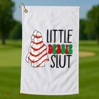 Littie Debbie Slut Funny Christmas Tree Cakes Xmas  Golf Towel thumb 1