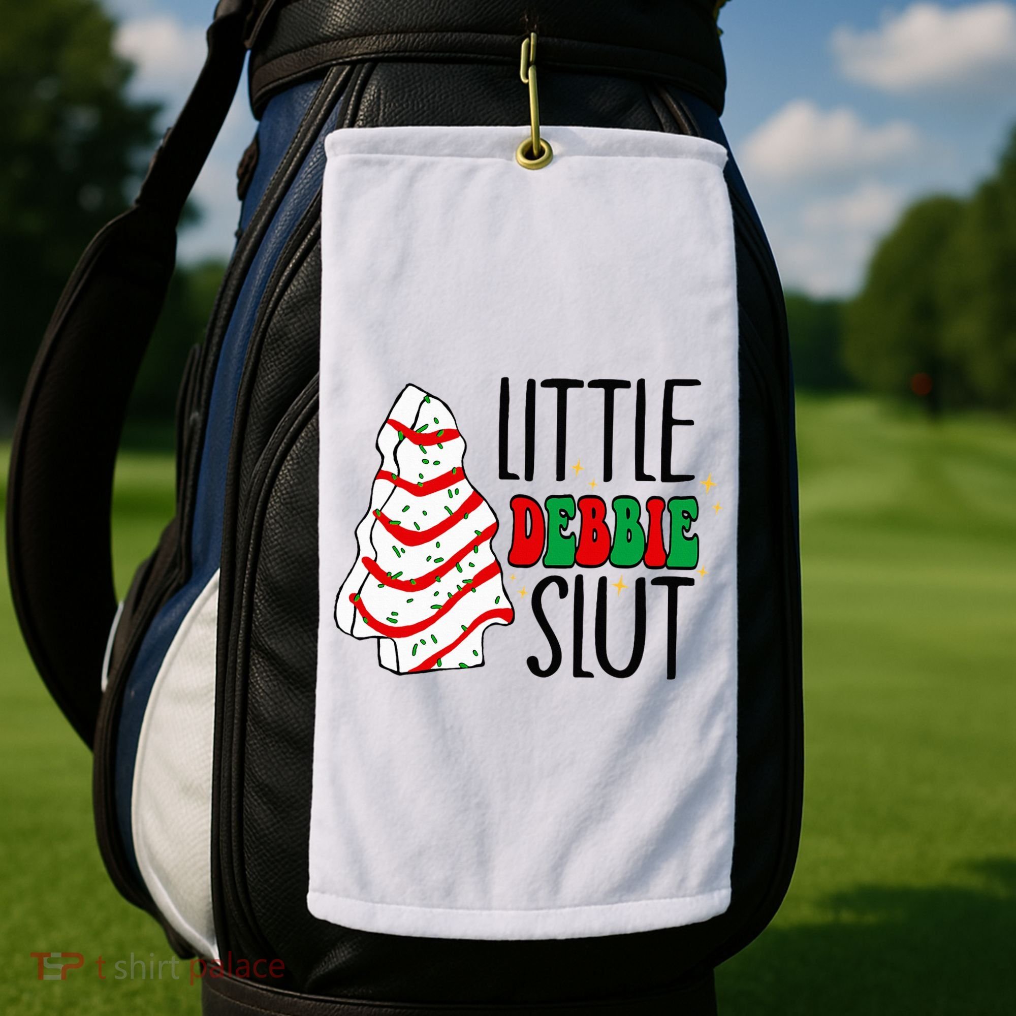 Littie Debbie Slut Funny Christmas Tree Cakes Xmas  Golf Towel
