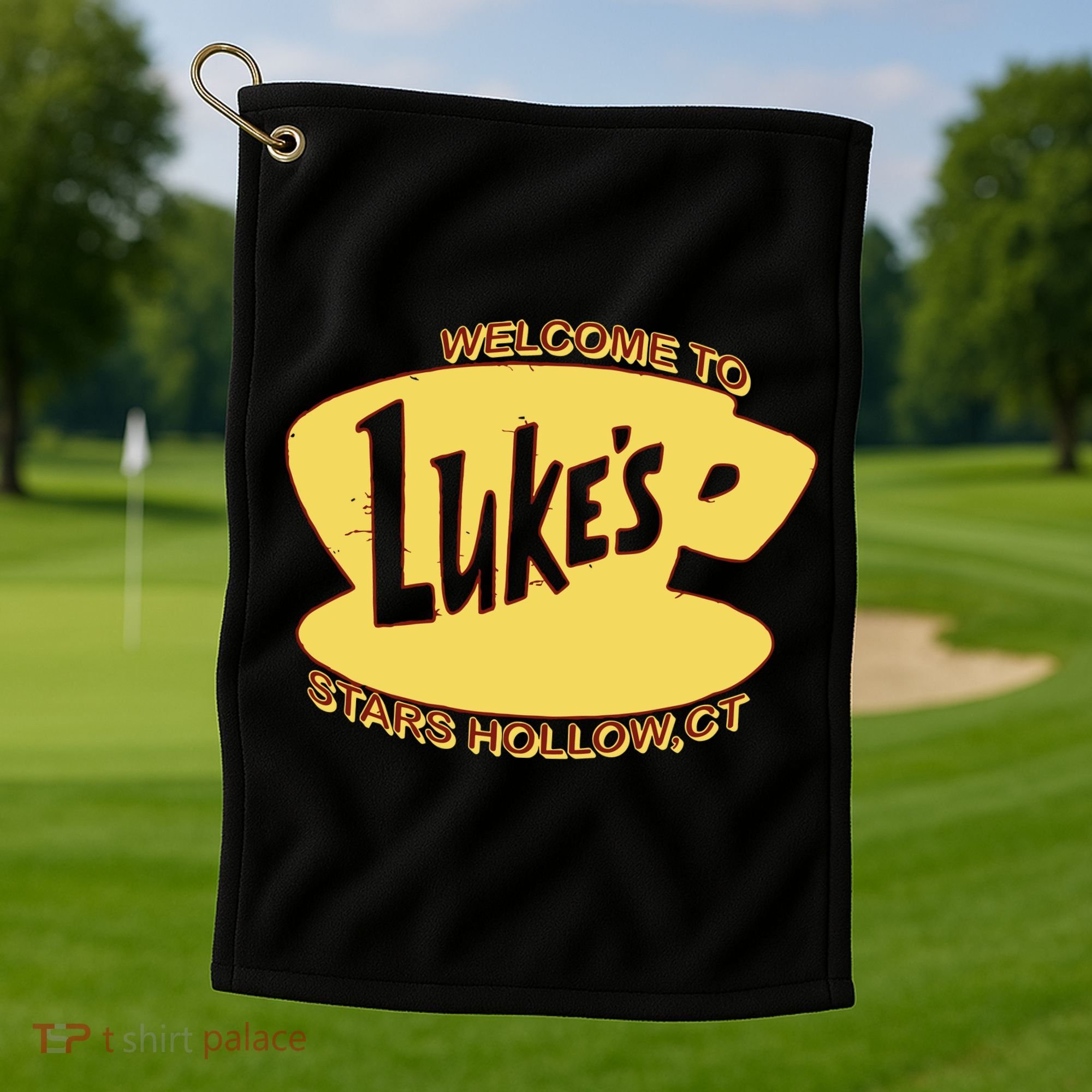 LukeS Diner Stars Hollow Golf Towel