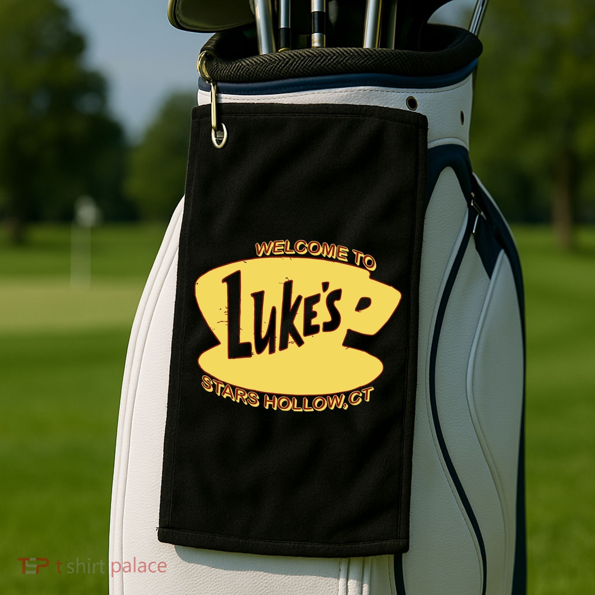 LukeS Diner Stars Hollow Golf Towel