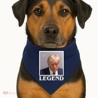 Legend Donald Trump Mugshot Pro Trump USA-Made Doggie Bandana thumb 1