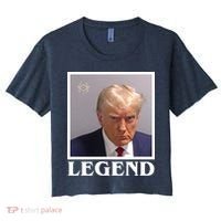 Legend Donald Trump Mugshot Pro Trump Women's Crop Top Tee thumb 0