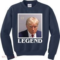 Legend Donald Trump Mugshot Pro Trump Kids Sweatshirt thumb 0
