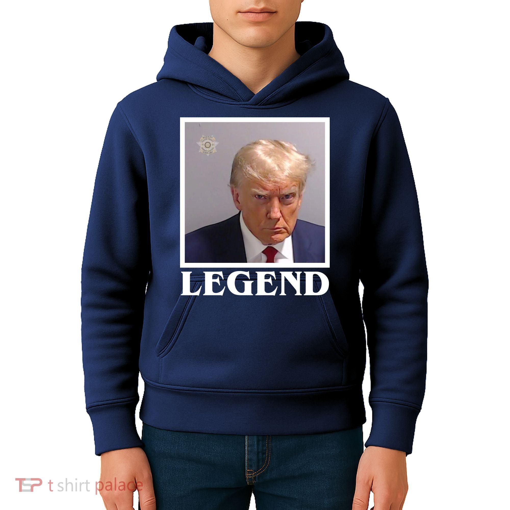 Legend Donald Trump Mugshot Pro Trump Kids Hoodie