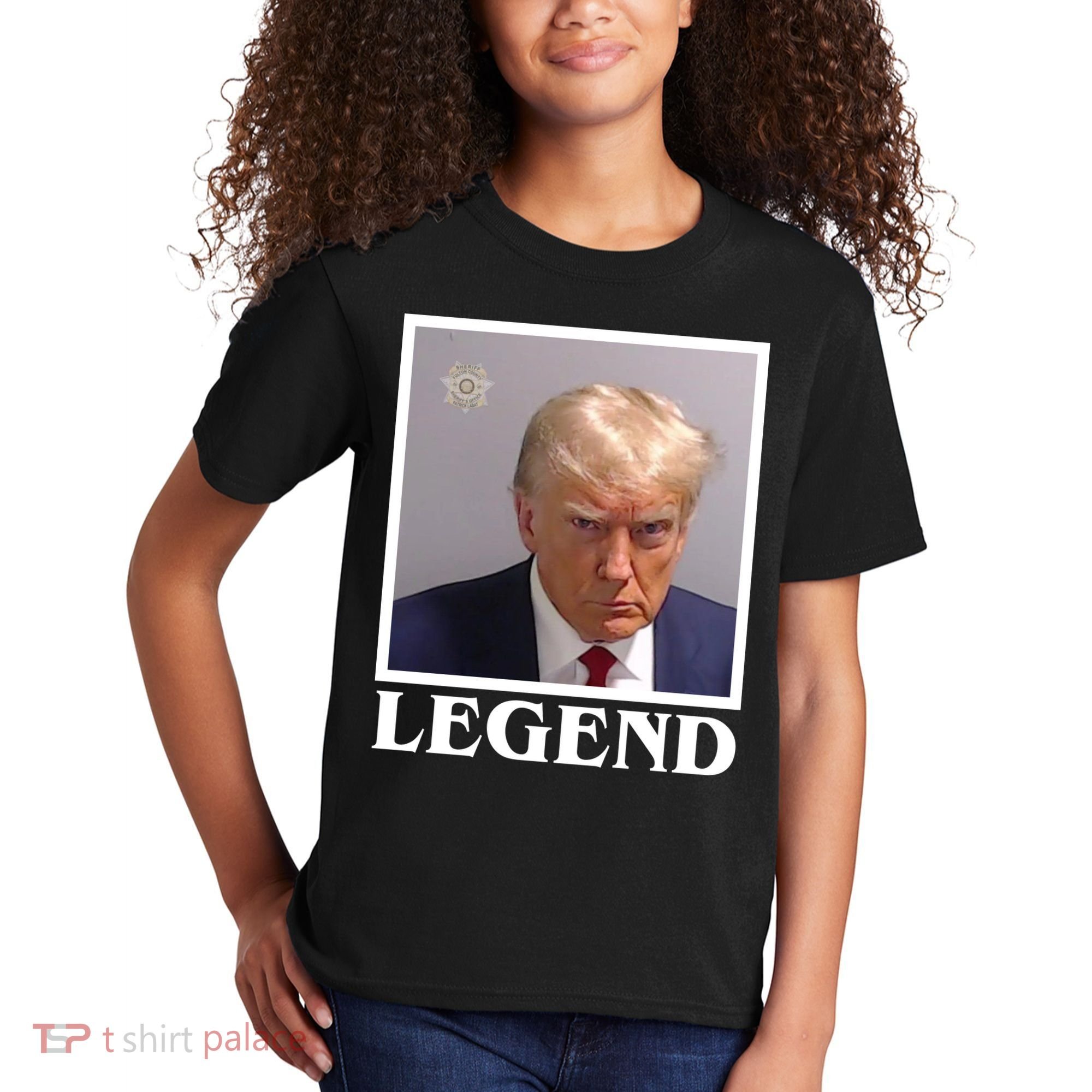 Legend Donald Trump Mugshot Pro Trump Kids T-Shirt