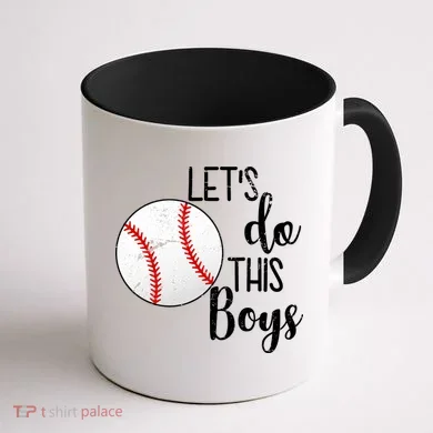 Let's Do This Boys Baseball Coffee Mug back