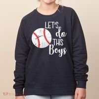 Let's Do This Boys Baseball Women's Sweatshirt thumb 0