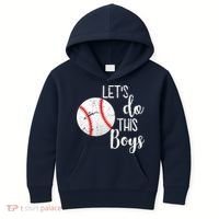Let's Do This Boys Baseball Kids Hoodie thumb 0