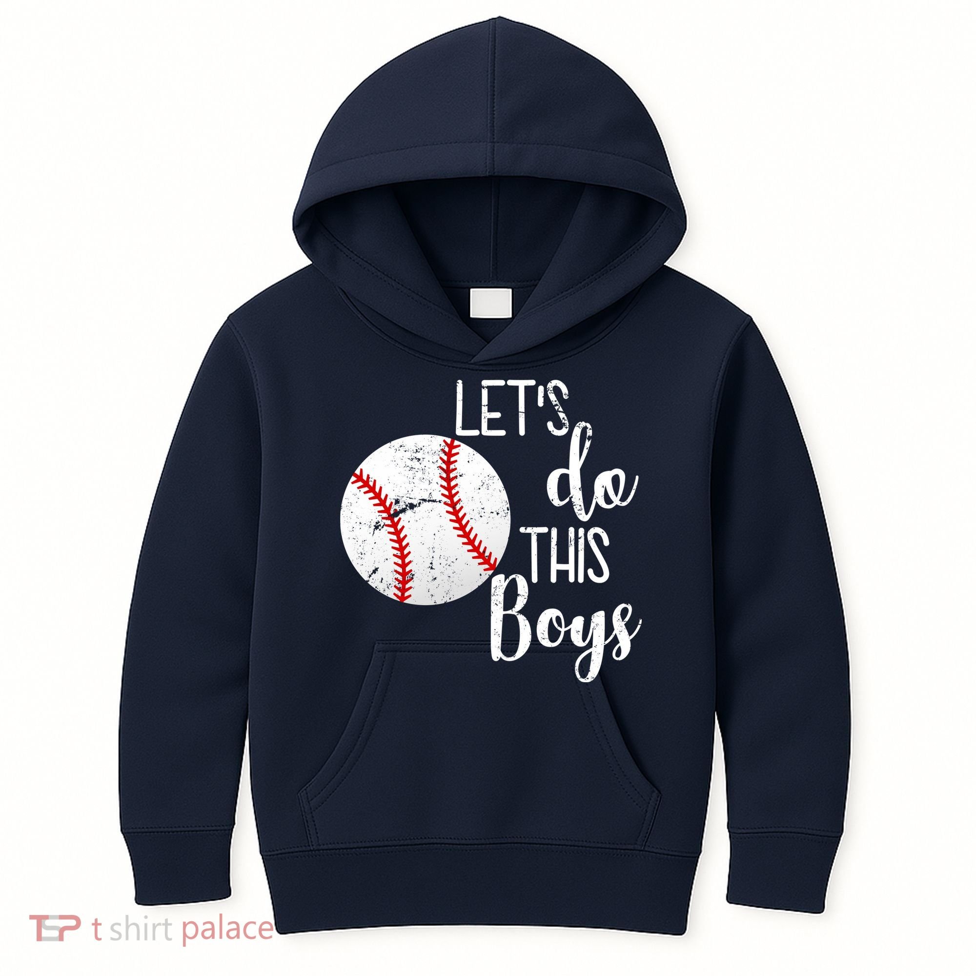 Let's Do This Boys Baseball Kids Hoodie