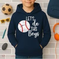 Let's Do This Boys Baseball Kids Hoodie thumb 2