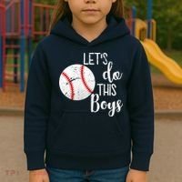 Let's Do This Boys Baseball Kids Hoodie thumb 3