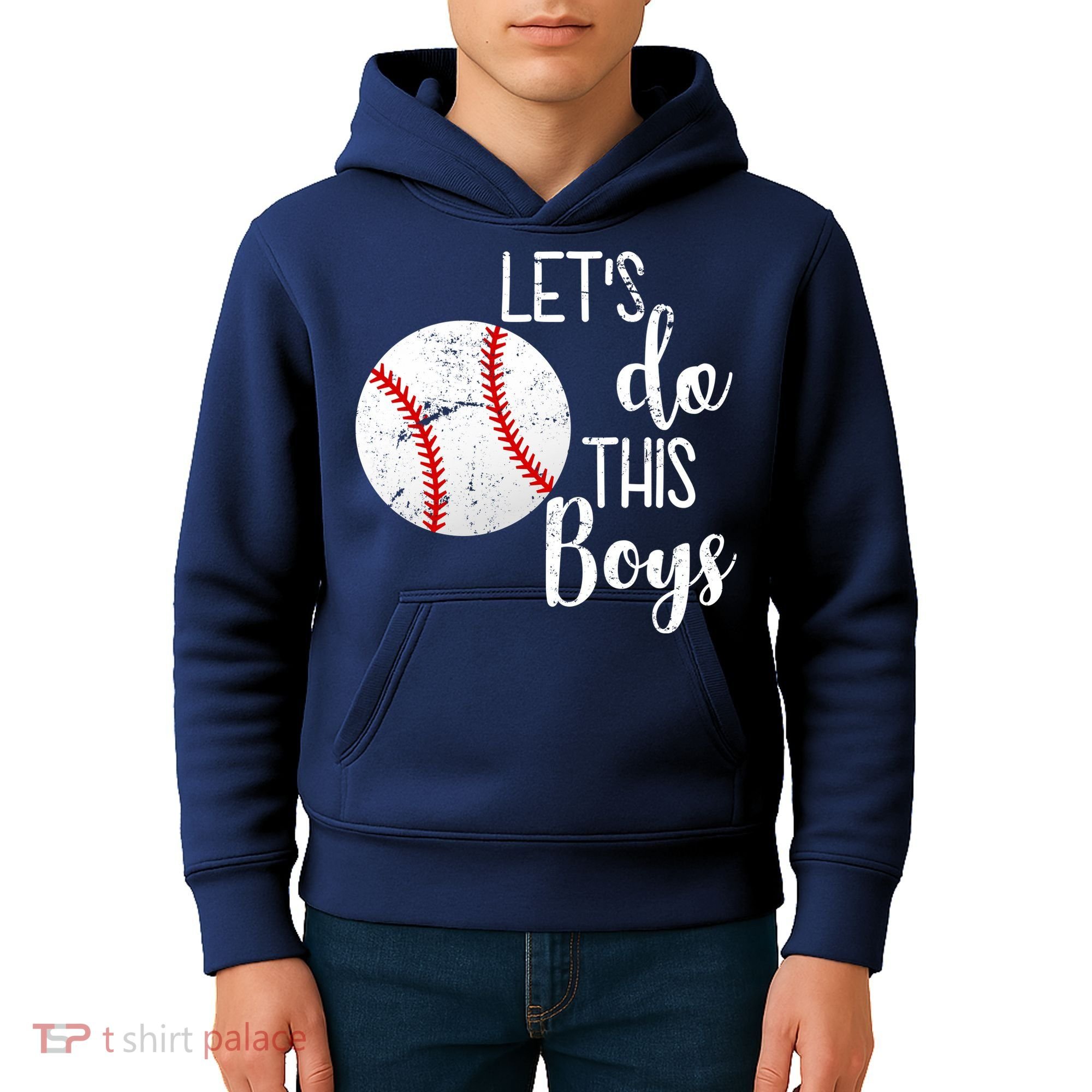 Let's Do This Boys Baseball Kids Hoodie