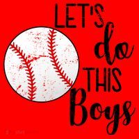 Let's Do This Boys Baseball Santa Hat thumb 1