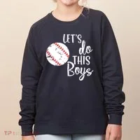Lets Do This Boy Baseball Game Women's Sweatshirt thumb 0