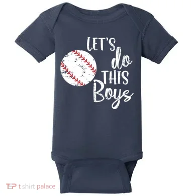 Lets Do This Boy Baseball Game Baby Bodysuit