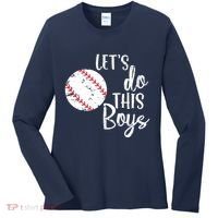Lets Do This Boy Baseball Game Women's Long Sleeve Shirt thumb 0