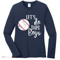 Lets Do This Boy Baseball Game Women's Long Sleeve Shirt thumb 0