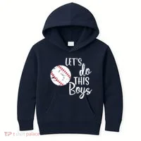 Lets Do This Boy Baseball Game Kids Hoodie thumb 0