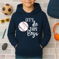Lets Do This Boy Baseball Game Kids Hoodie thumb 2