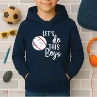 Lets Do This Boy Baseball Game Kids Hoodie thumb 2